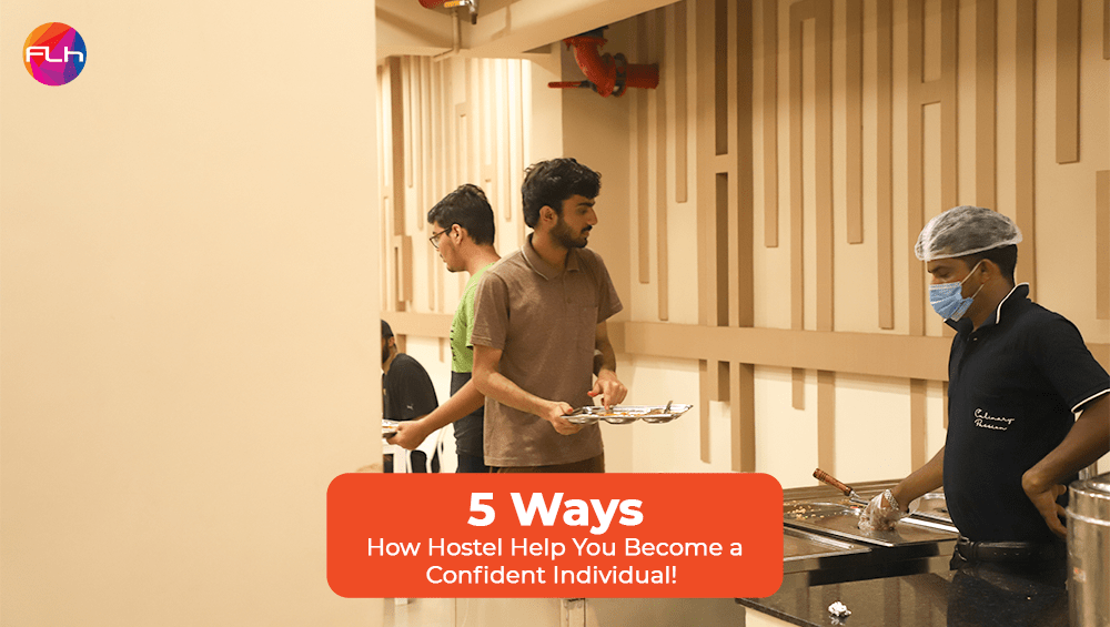 Image with text as ways hostel make you confident